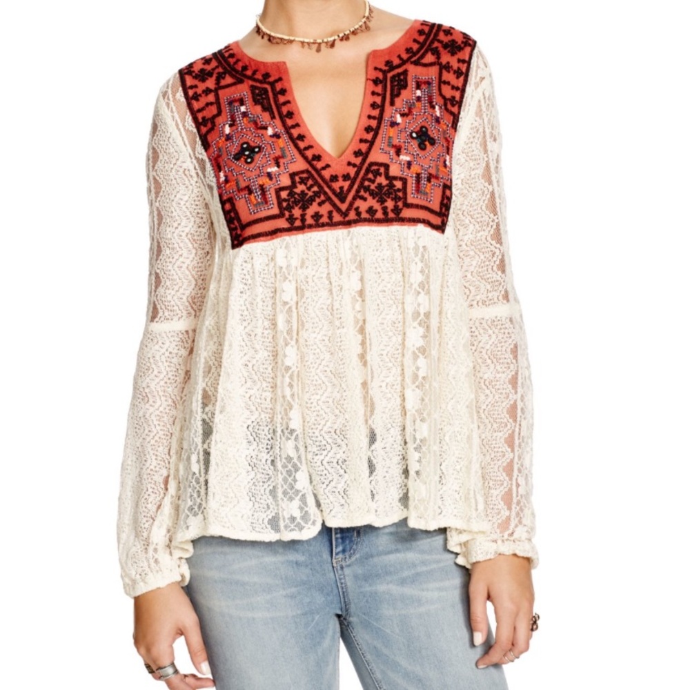 Lace Embroidered Top